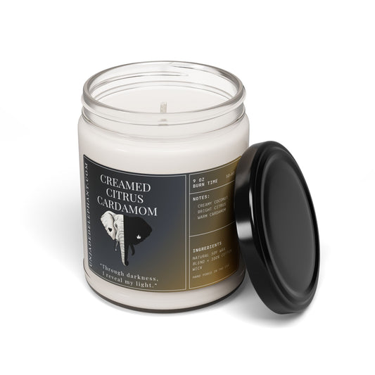 Soy Candle CREAMED CITRUS CARDAMOM • creamy coconut • bright citrus • warm cardamon — 9oz Spice Jar