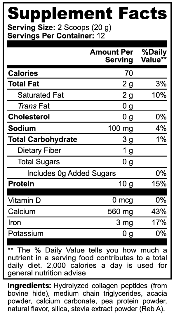 NaKed Roots Grass-Fed Collagen Peptide Creamer (Vanilla)