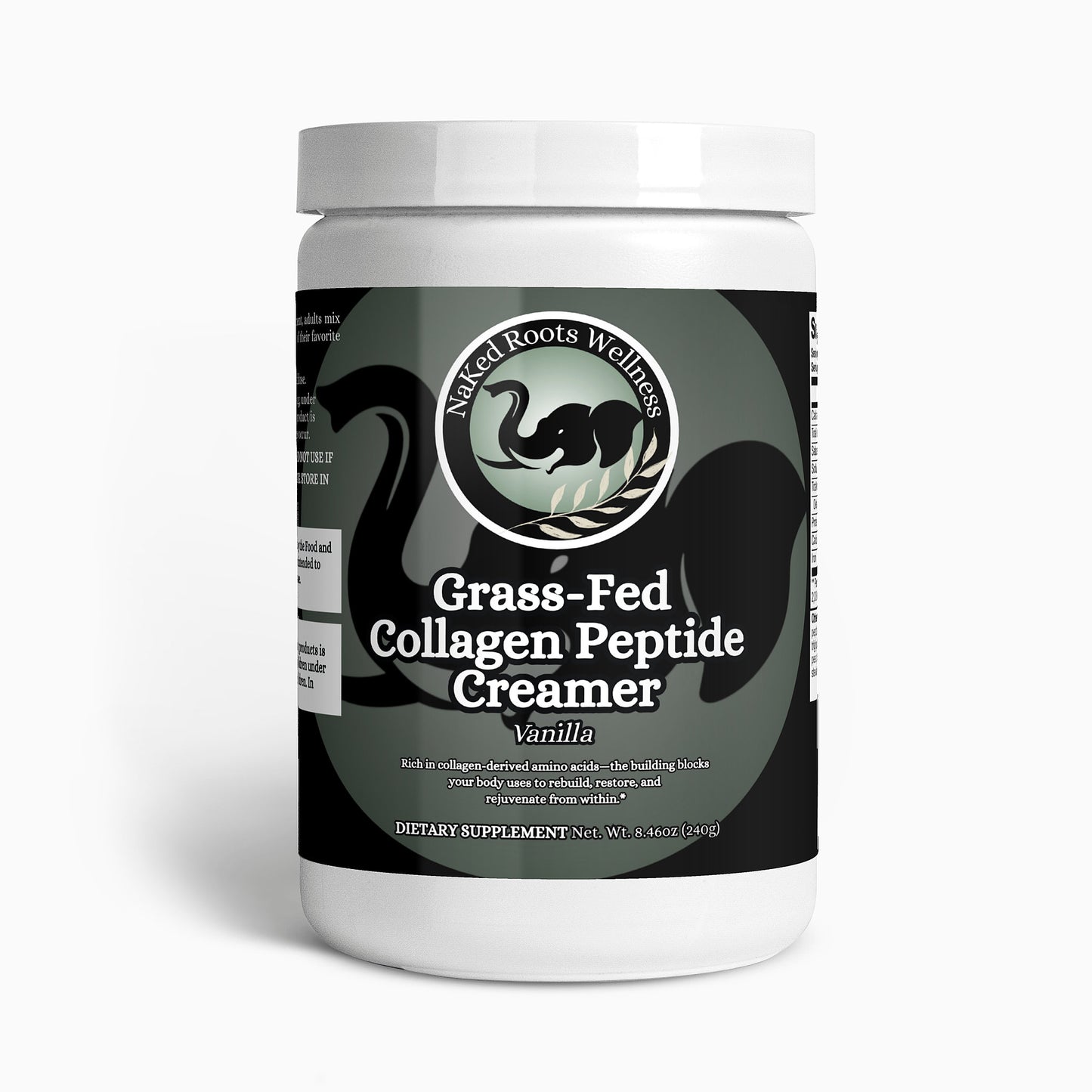 NaKed Roots Grass-Fed Collagen Peptide Creamer (Vanilla)